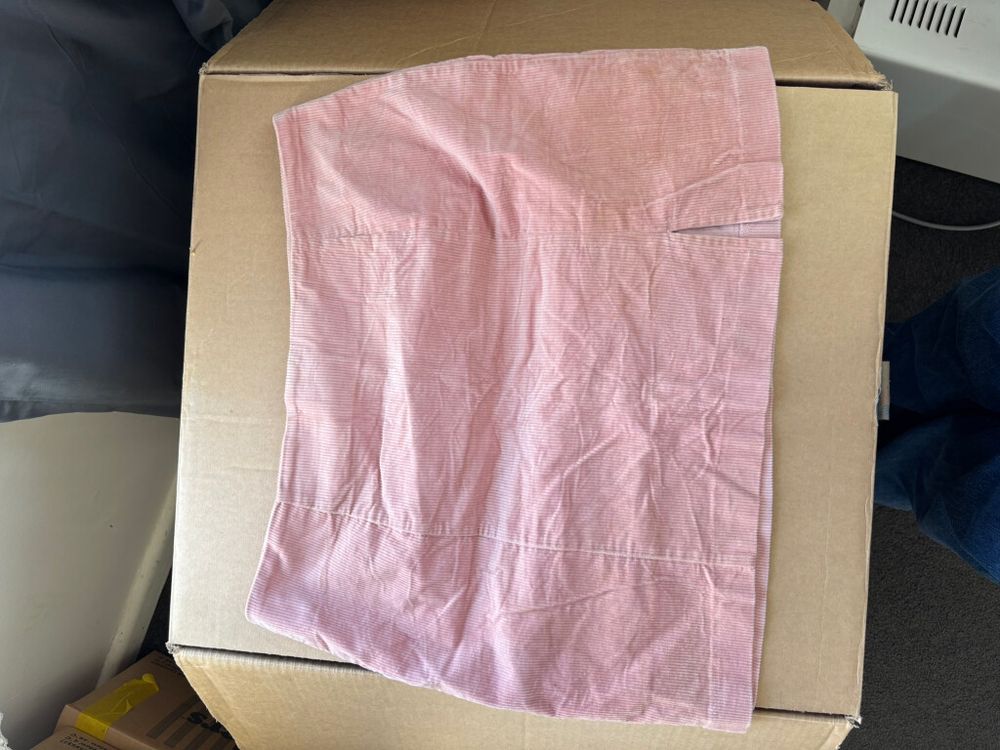 Pink Corduroy Skirt