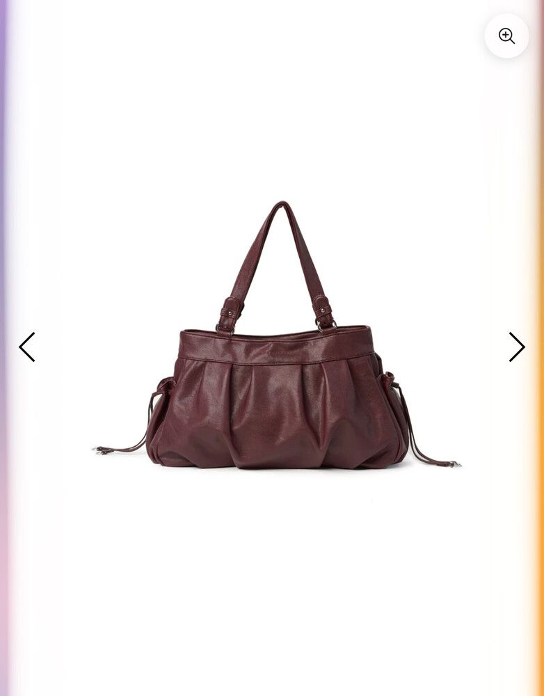 Kaia and More Helena Satchel Burgundy