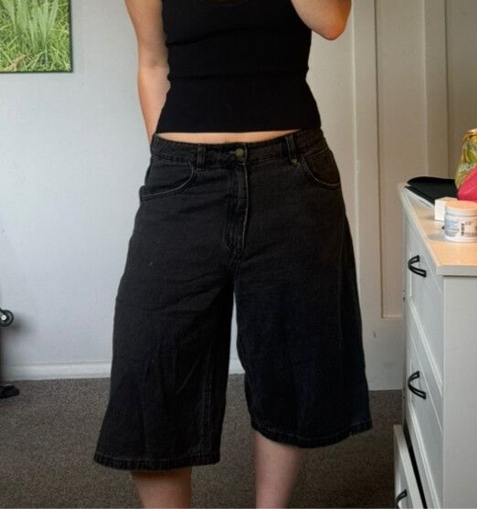 Thrills Denim Black Jorts