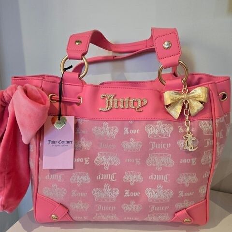 Juicy Couture Vintage Couture Tote In Pink Lemonade BNWT
