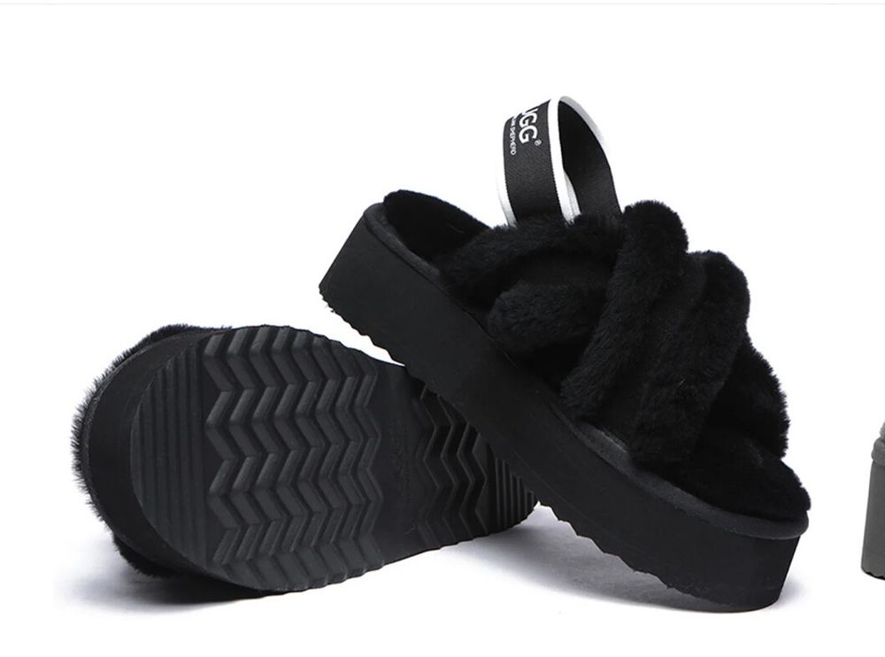 Platform Cross Ugg Slides