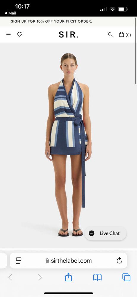 knee length dresses for ladies Sir The Label Dazed Halter Wrap Mini Dress main image 1