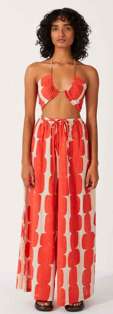 Zulu & Zephyr Orange & Beige Pants