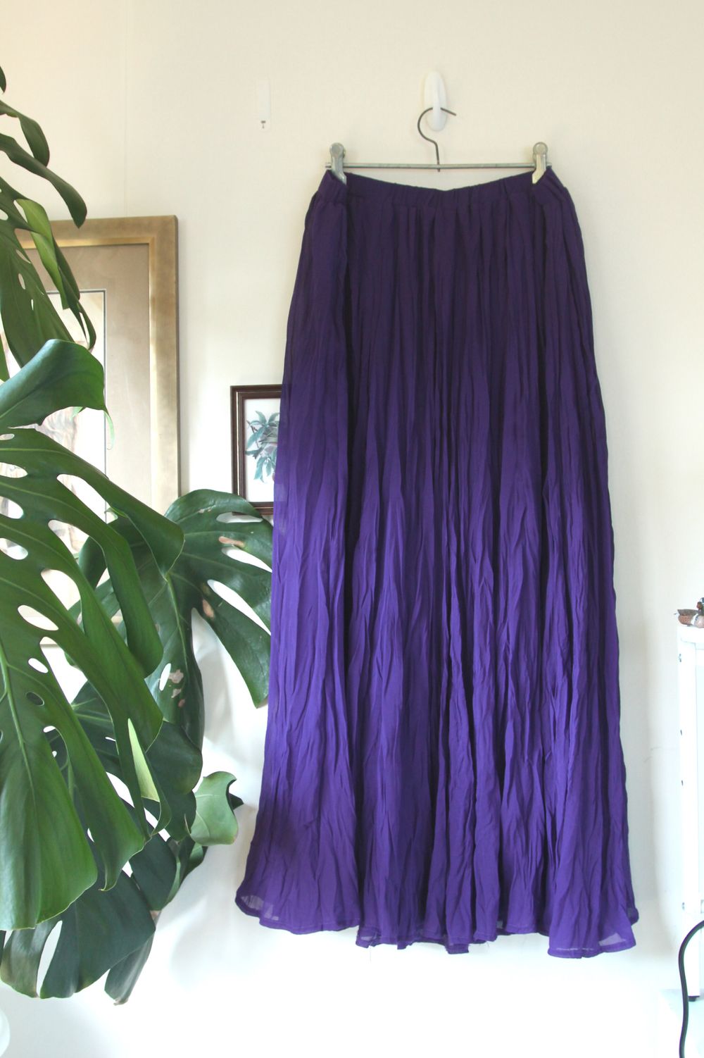 VSSP Purple Crinkle Pleated Skirt