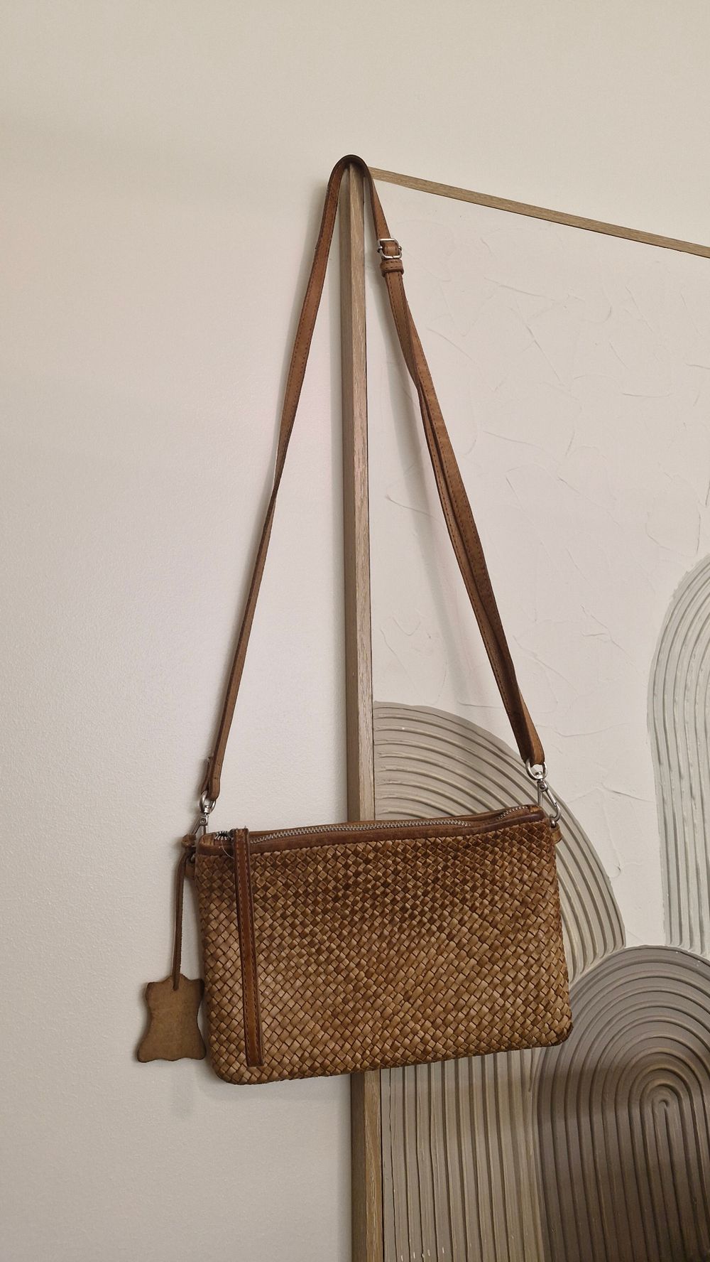 Colorado Woven Leather Crossbody Bag