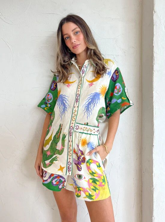 almais - Seeker Shirt and Short set on Designer Wardrobe