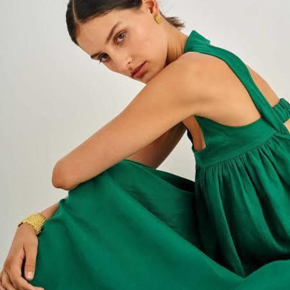 Oroton - Oroton Strappy Sunset Dress Peppermint Green on Designer Wardrobe
