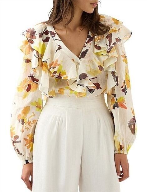 Aje Bonjour Ruffle Blouse