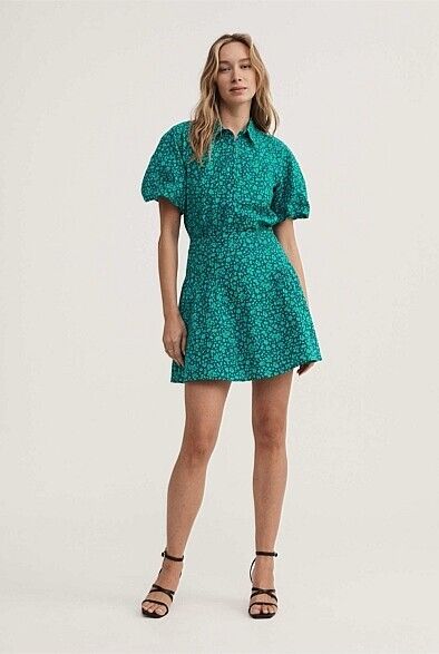 witchery green floral dress Sage Green Floral Satin Erin Midi Dress