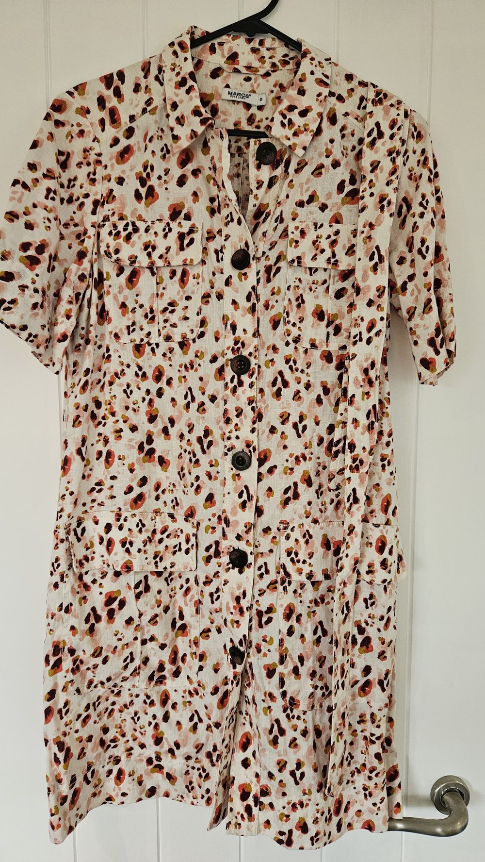 Marcs Leopard Print Dress with waist belt
