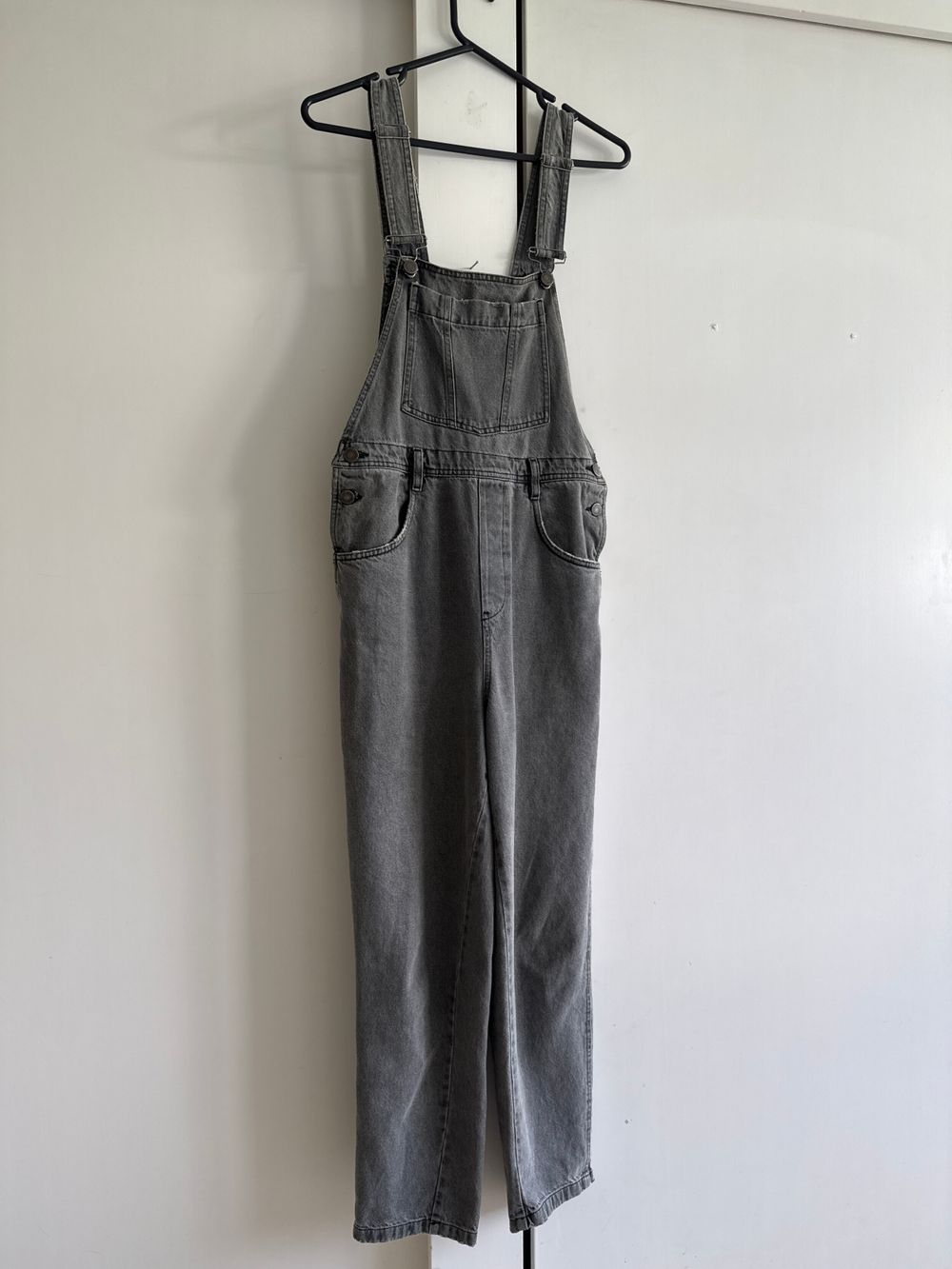 American Vintage grey denim overalls