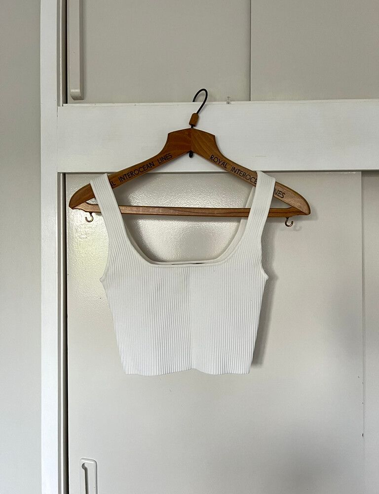 Glassons White Ribbed Top