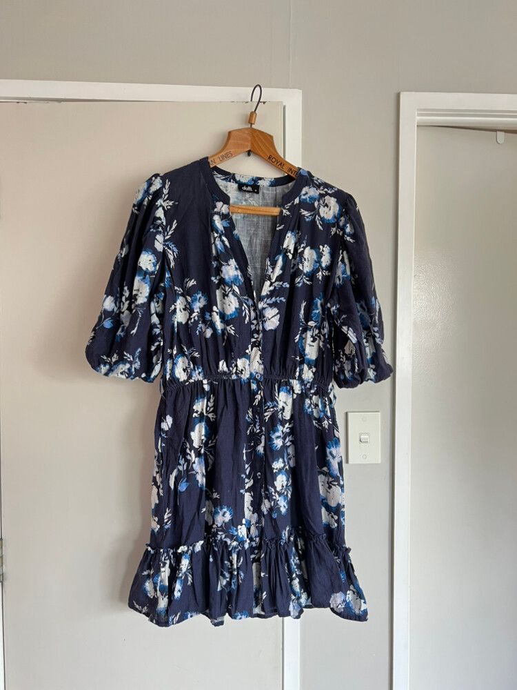 Dotti Floral Dress 100% Cotton Size 14