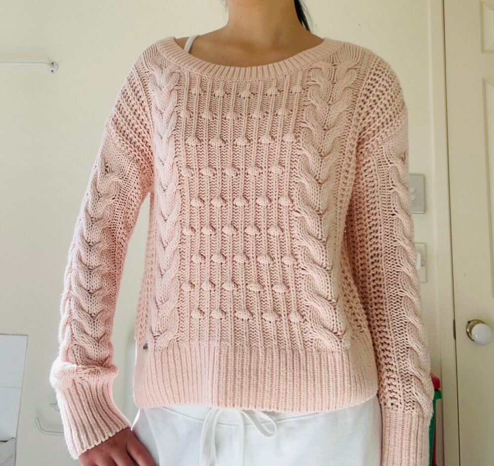 Abercrombie & Fitch Pink Cable Knit Jumper