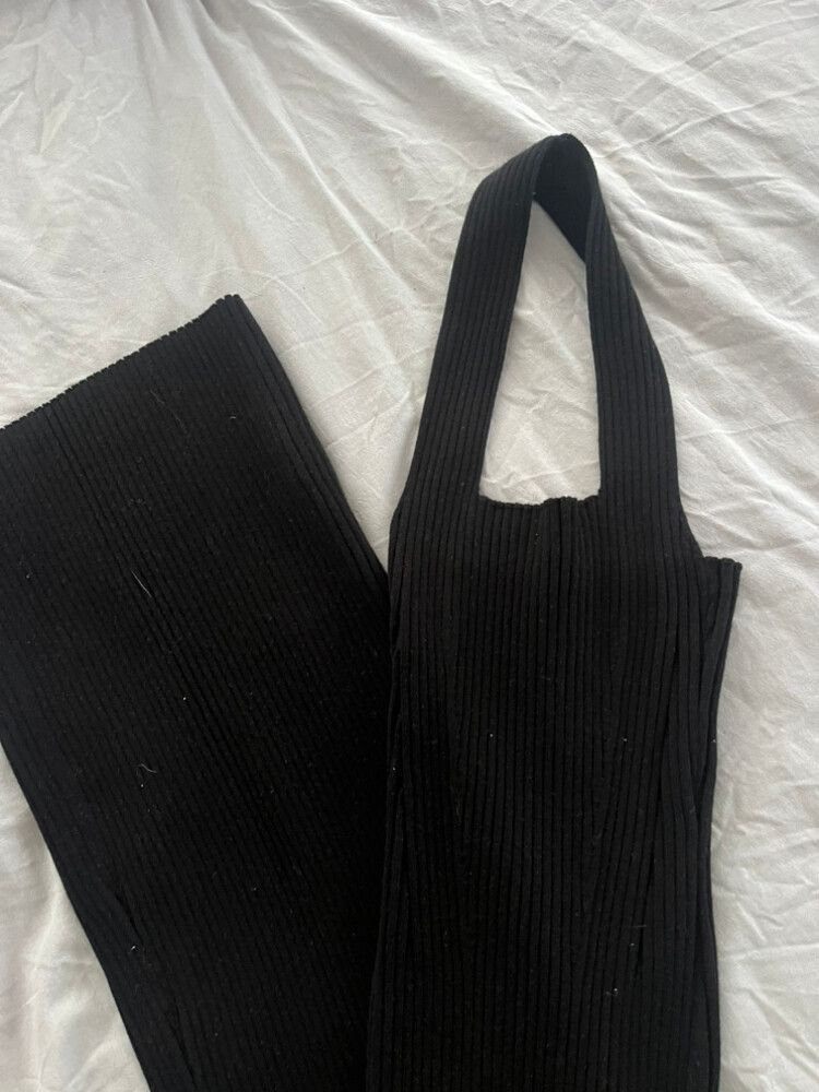 Ruby Black Ribbed dress