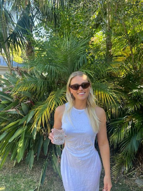 Ruby white linen dress