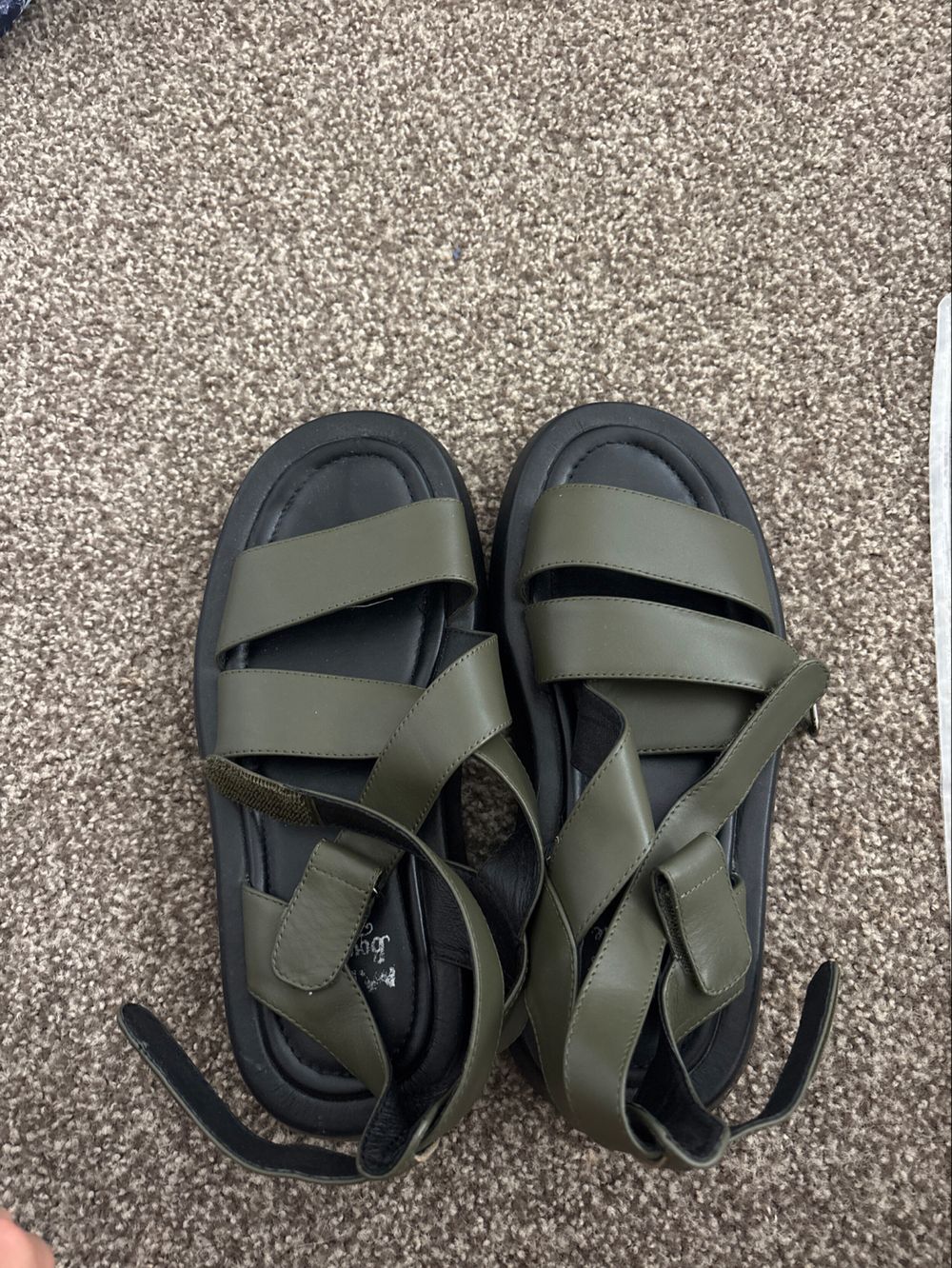 Minx Boutique Olive Green Platform Sandals