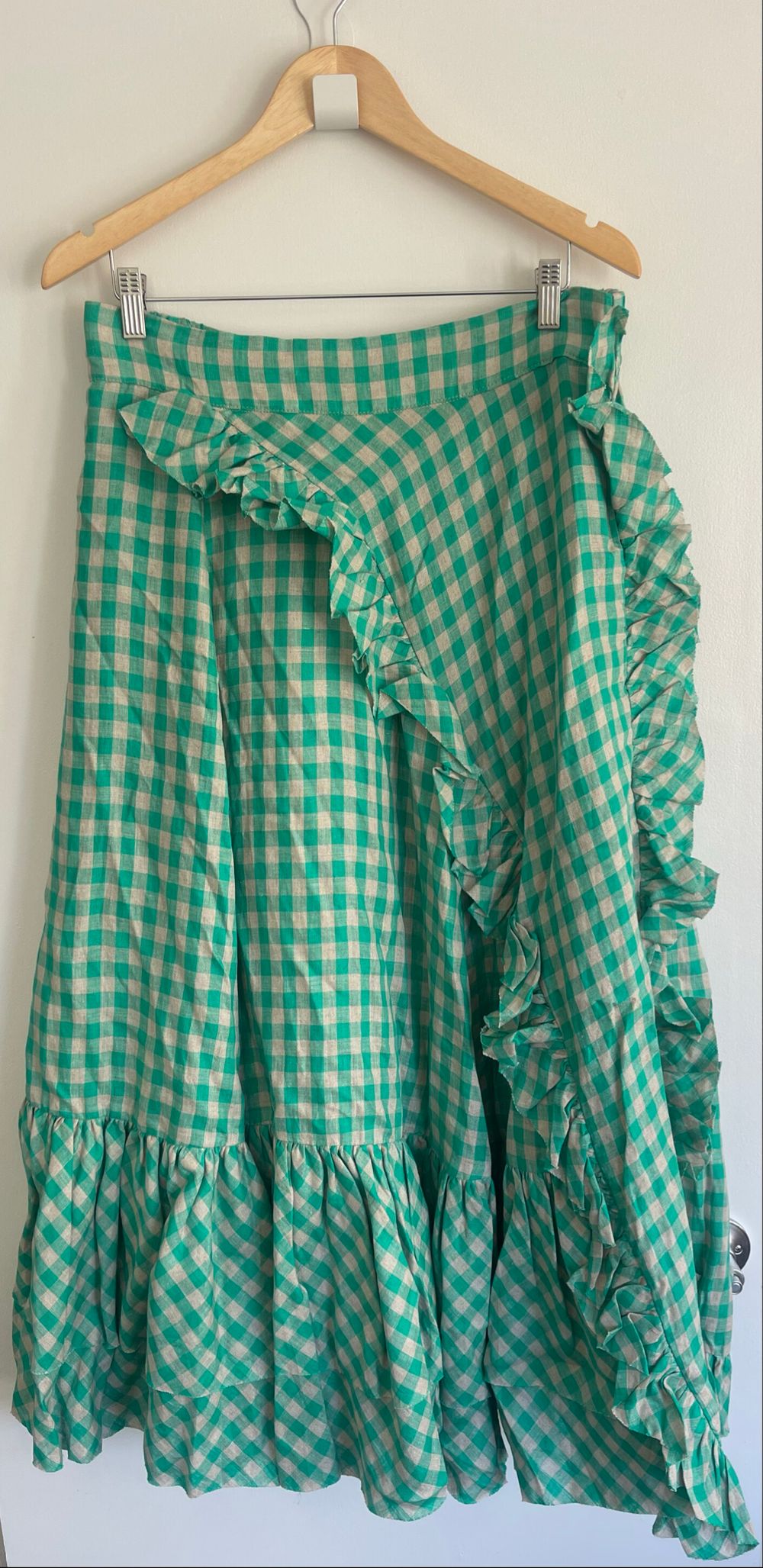 Trelise Cooper green gingham skirt