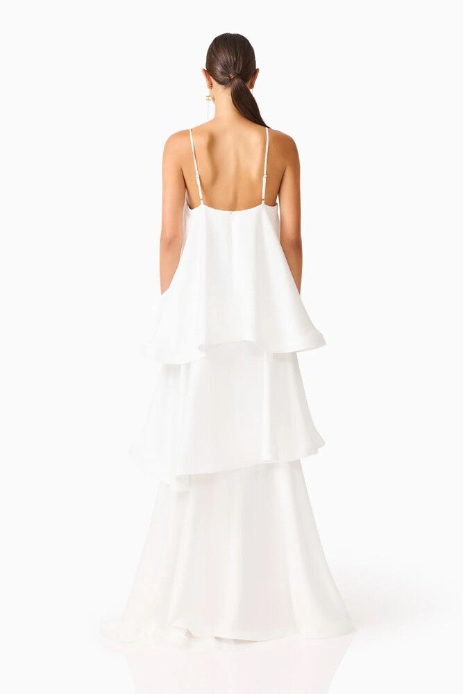 knee length dresses for ladies Elliatt Tilly Tiered Maxi Dress