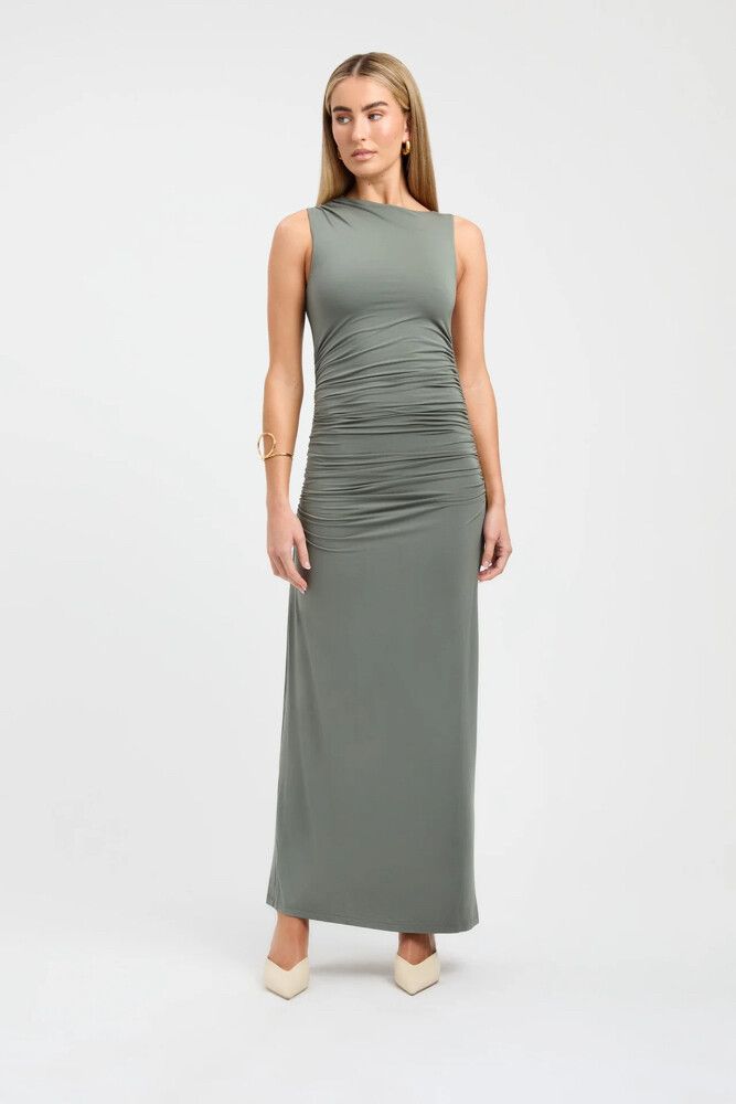 Kookai - Kookai Alannah Midi Dress Agave Green on Designer Wardrobe Kookai - Kookai Alannah Midi Dress Agave Green on Designer Wardrobe