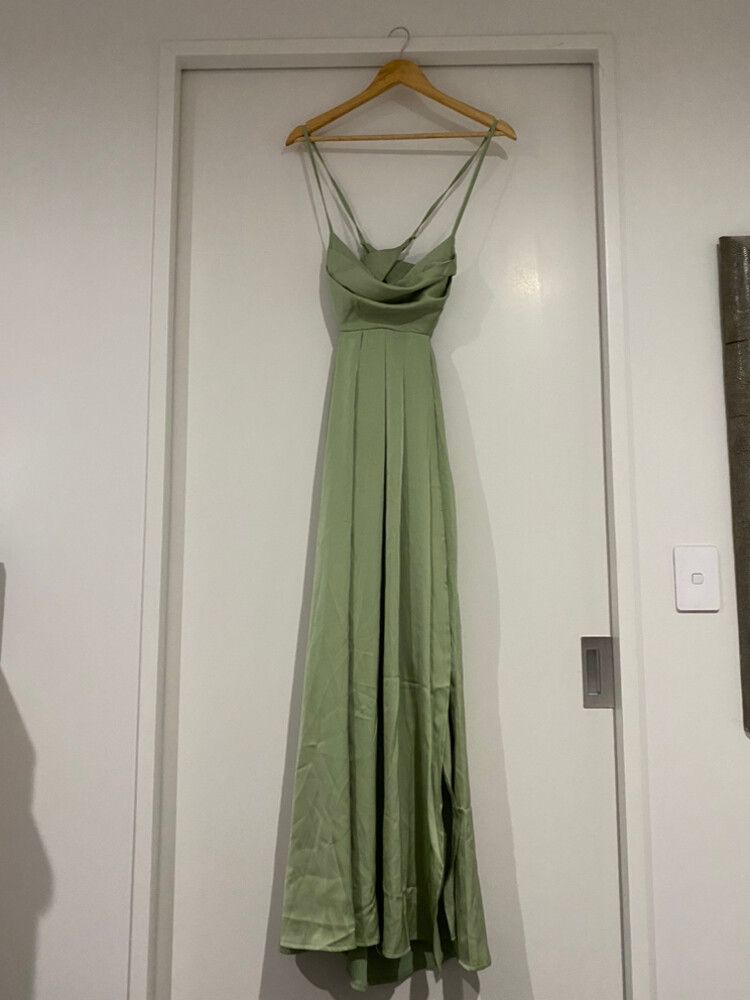 Shareen Collections - Sage Green Dress on Designer Wardrobe