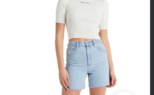 ABrand Claudia Cut Off Denim Shorts
