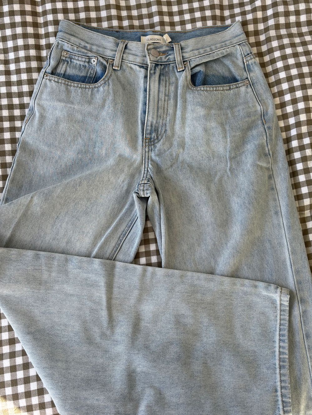 mid rise wide leg jeans