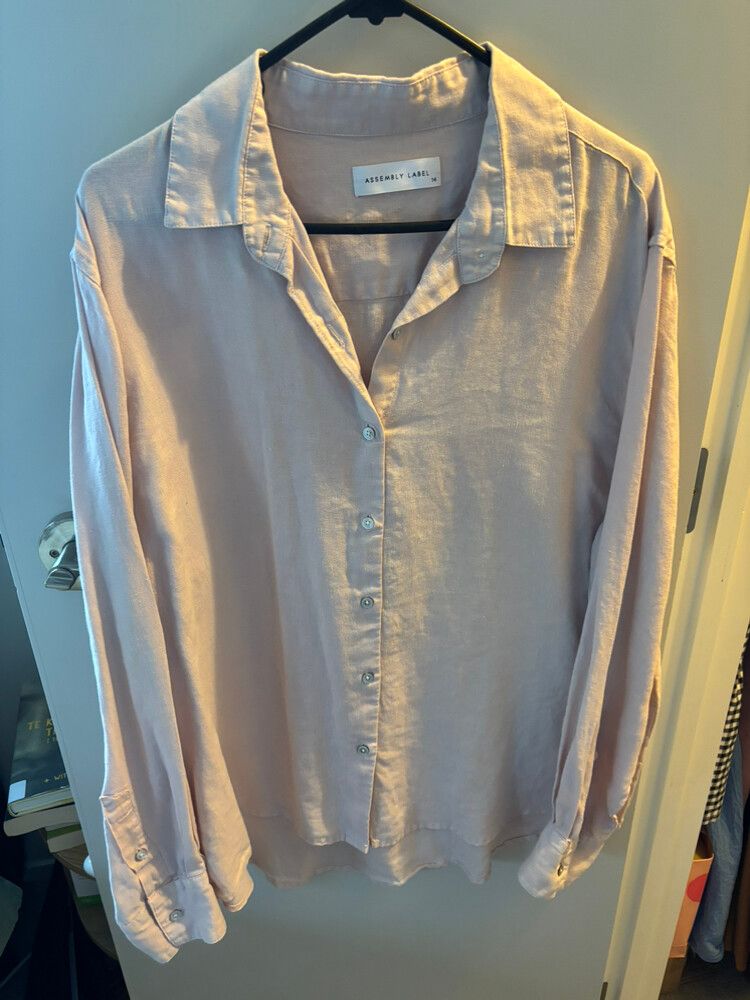 Assembly Label Pink Linen Shirt
