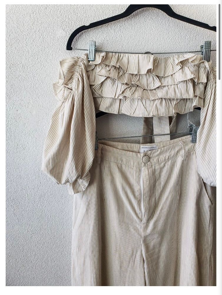 Sabo Beige Striped Matching Set