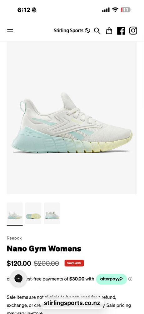 Reebok Nano Gym Womens