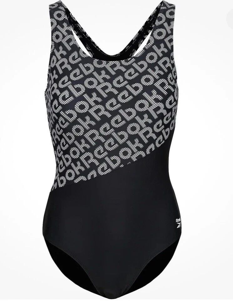 Reebok Black and White Swimsuit