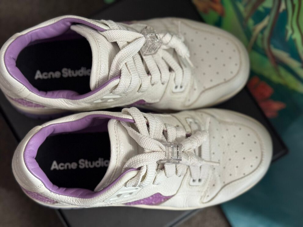 Acne Studios White Purple Sneakers