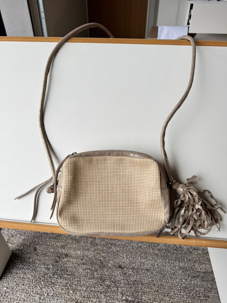 Hispanitas Metallic Crossbody Bag with Tassel – Made in Spain