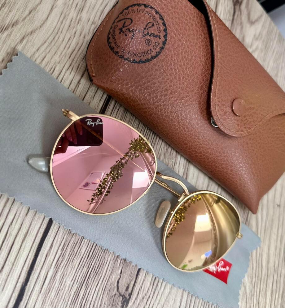 Ray-Ban - Ray-Ban PINK Round Flash Lenses RB3447 on Designer  display picture 2