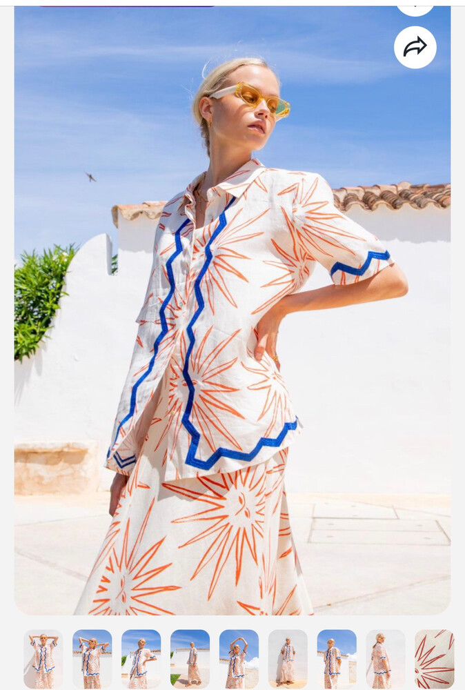 VRG GRL White Orange sun Shirt