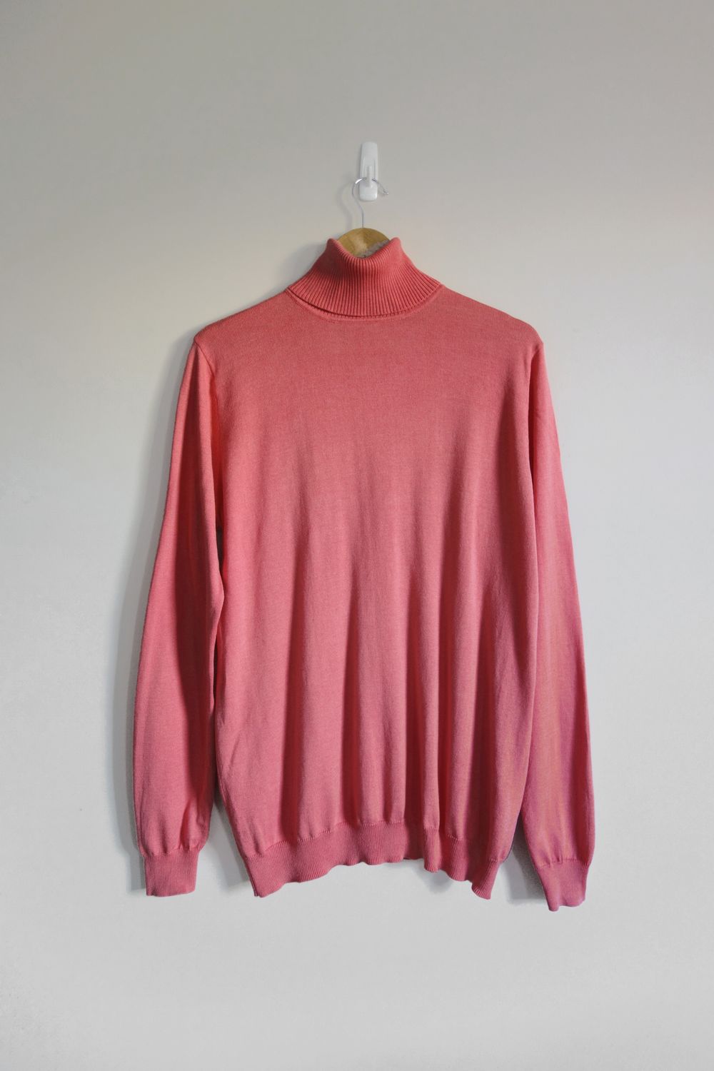 Silk/cotton blend roll neck jersey