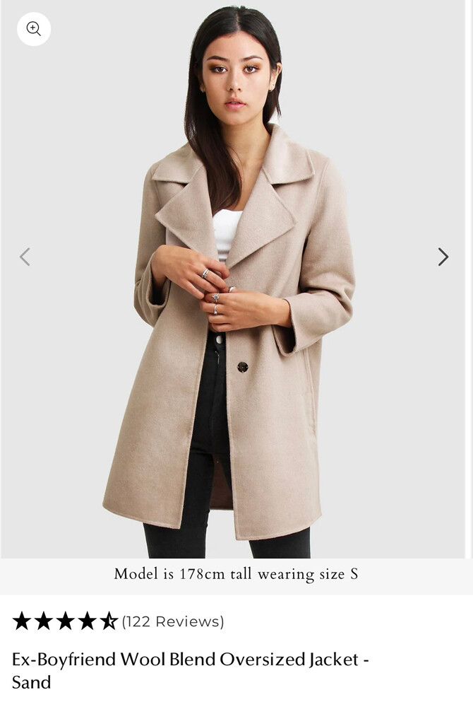 Wool Coat In Beige