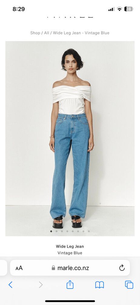 Marle Wide Leg Jean - Vintage Blue