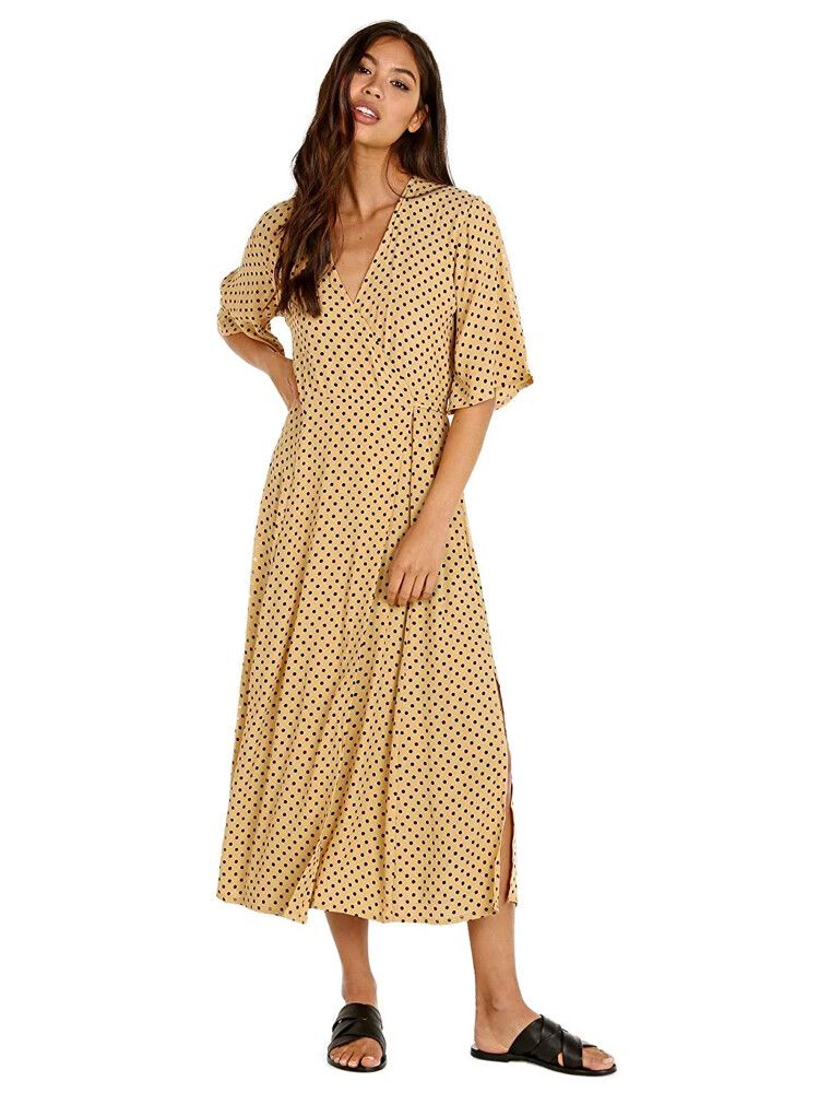 Faithfull The Brand Rivera Wrap Midi Dress
