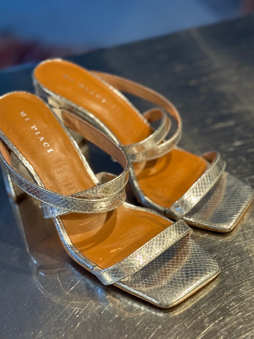 Silver Heel Sandals