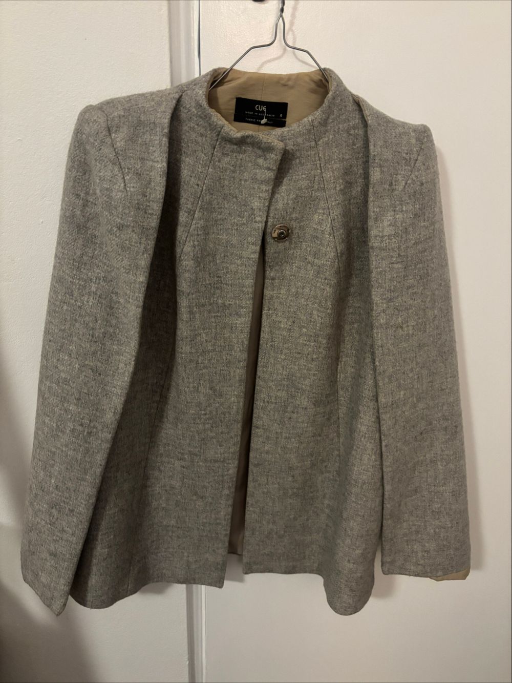 Cue Grey Wool Blend Jacket