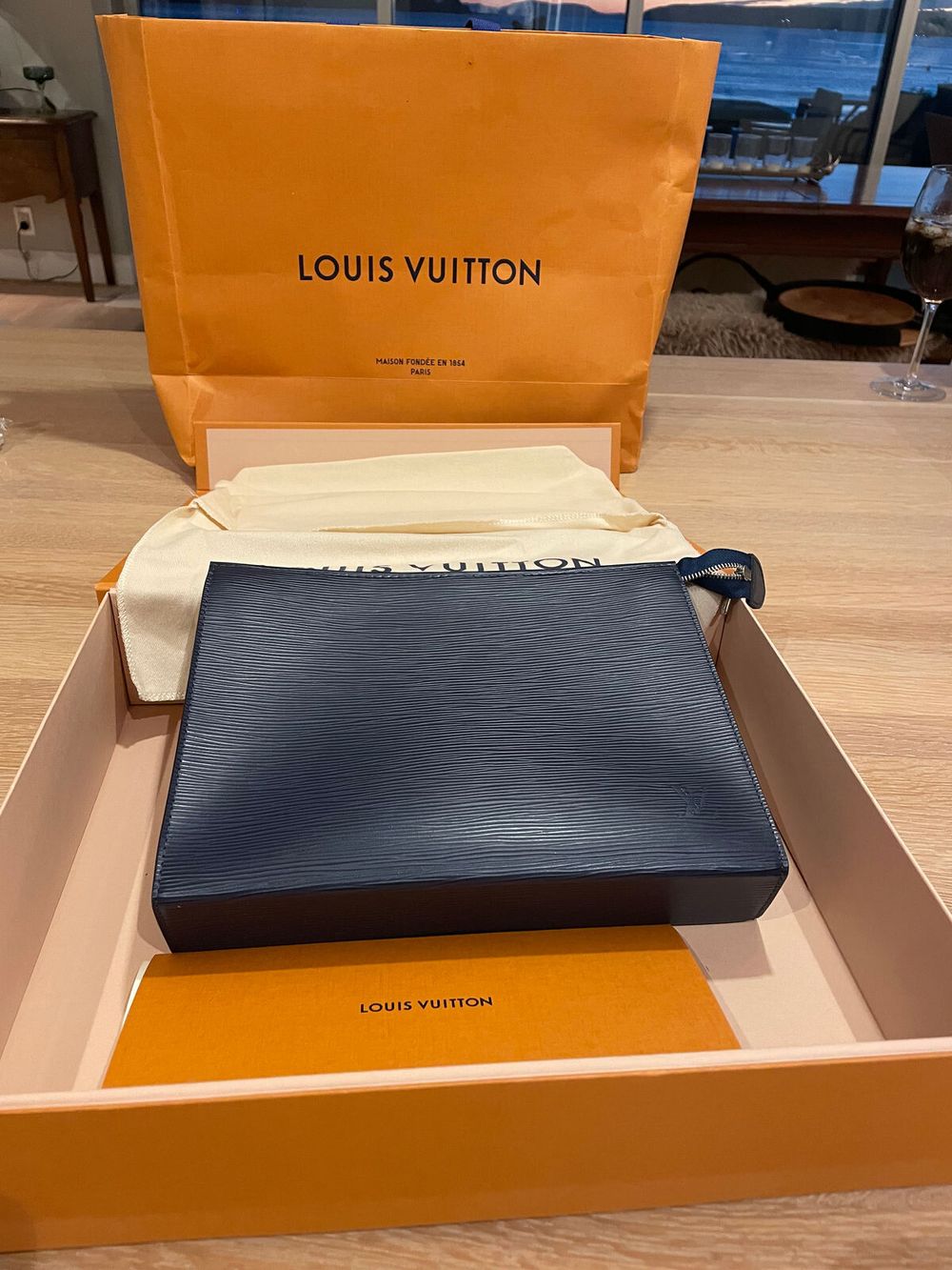 Louis Vuitton Epi Leather Toilette 26 Indigo Blue M41367