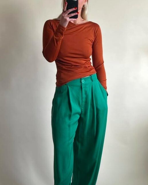 Mina Muse Pants - Shamrock, 10, NEW