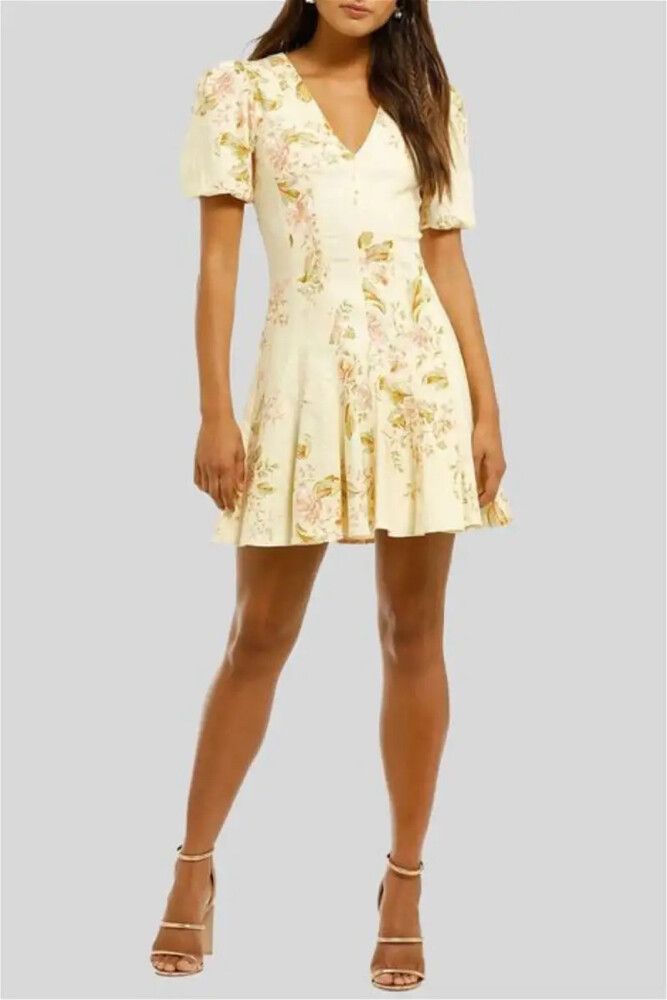 Pasduchas golden hour yellow floral dress