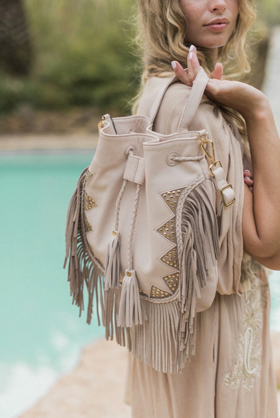 Fringe Bucket Bag / Backpack