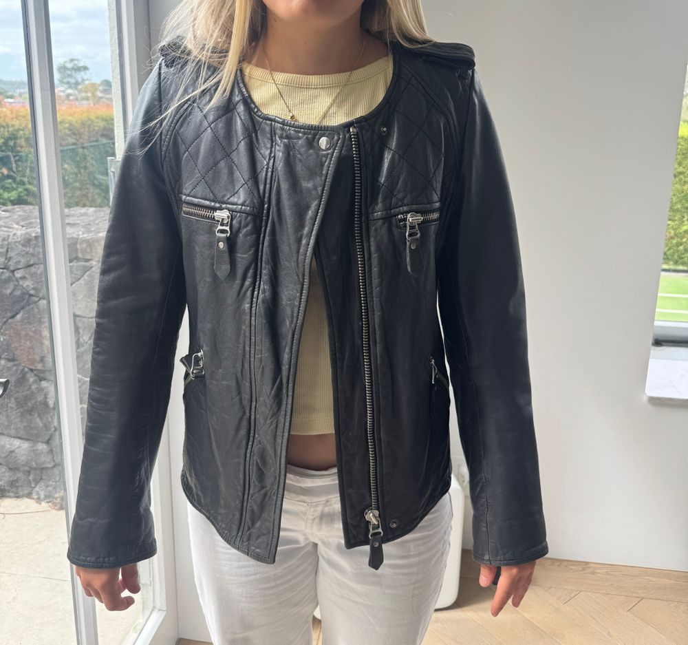 Isabel Marant Etoile zipped  , quilted , black leather moto jacket
