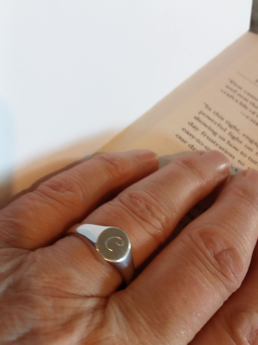 Sterling Silver Signet Ring 925.