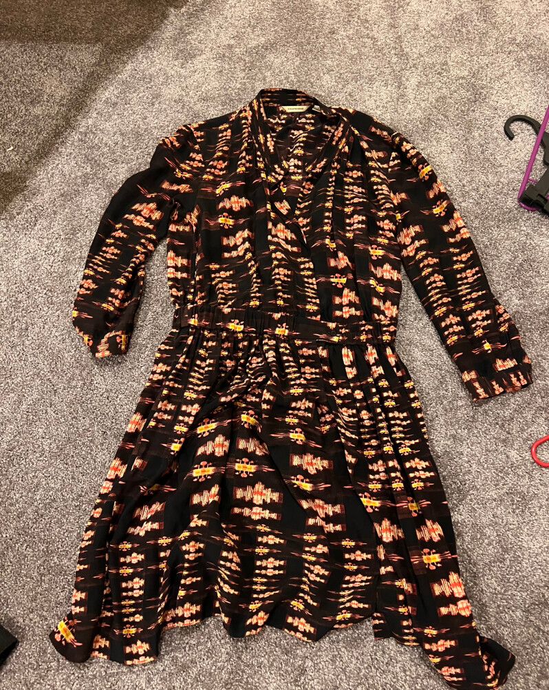 country road long sleeve dress Country Road Gathered Detail Midi Dress
