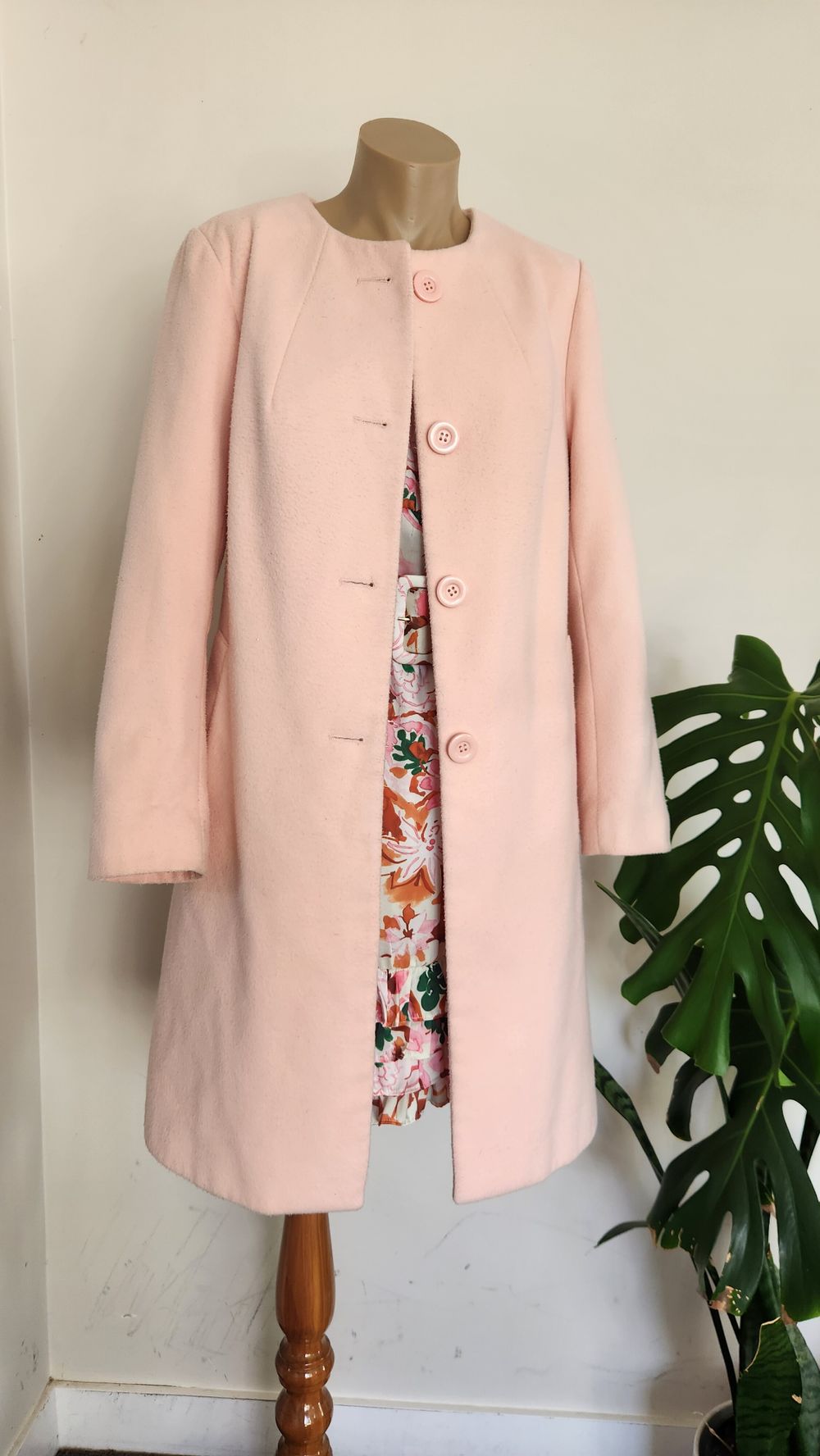 Baby pink pea coat