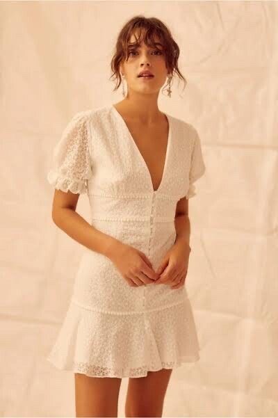 Keepsake The Label Ivory Trouble Mini Dress